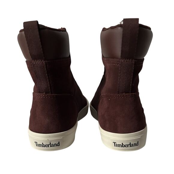 NIB Timberland Skyla Bay Burgandy Suede High Top Lace-up Boot/Sneaker-5.5M - Picture 3 of 9